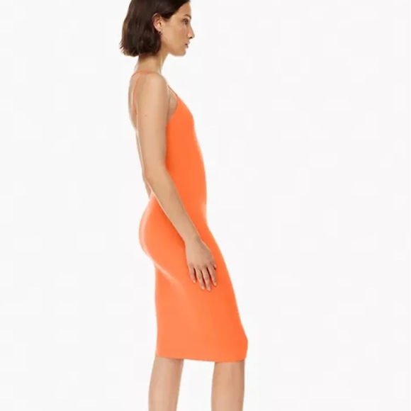 babaton Contour Scoopback Dress citron orange xxs - Picture 4 of 9